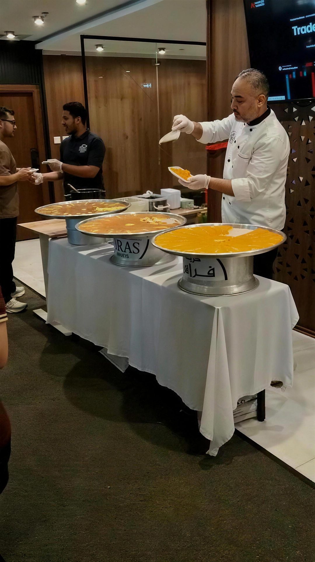 The live station at an office event